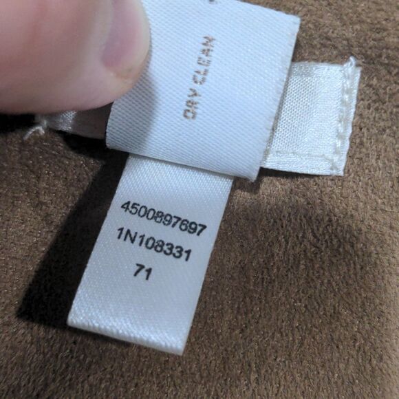 Chico's Jacket Women's S/M Tan Faux Suede Sherpa Logan Jacket 0/1 - Picture 9 of 12